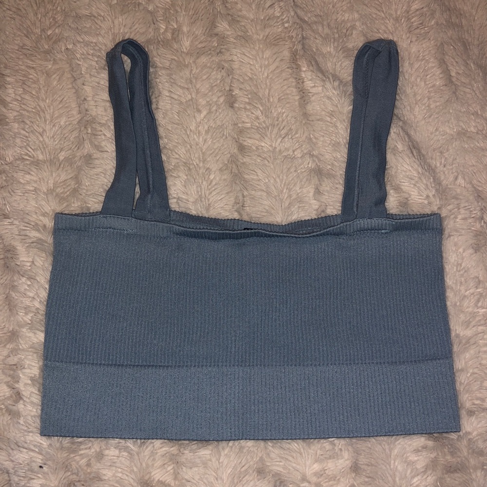 Blue bralette tank